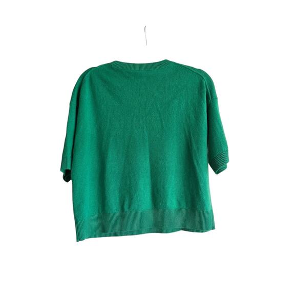 Magaschoni 100% Cashmere Short Sleeve Sweater Medium - Picture 2 of 4